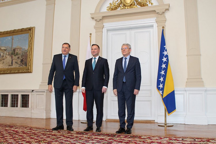Dodik i Džaferović razgovarali sa poljskim predsjednikom