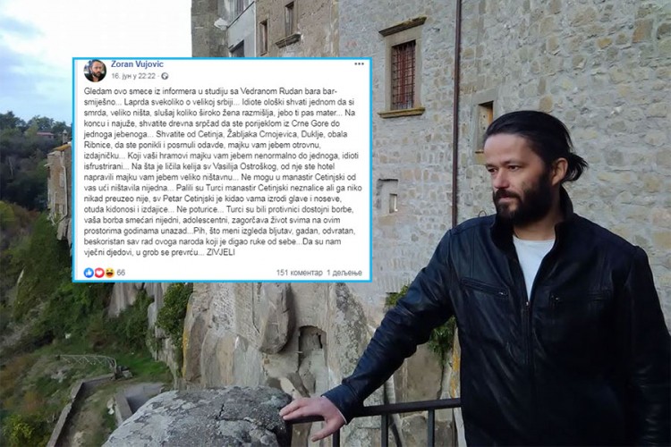 Crnogorski glumac vrijeđao Srbe: Izdajnici, poturice, smećari
