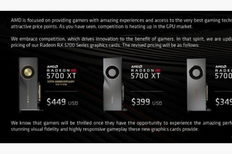 AMD potvrdio snižene cijene za Radeon RX 5700 grafičke karte