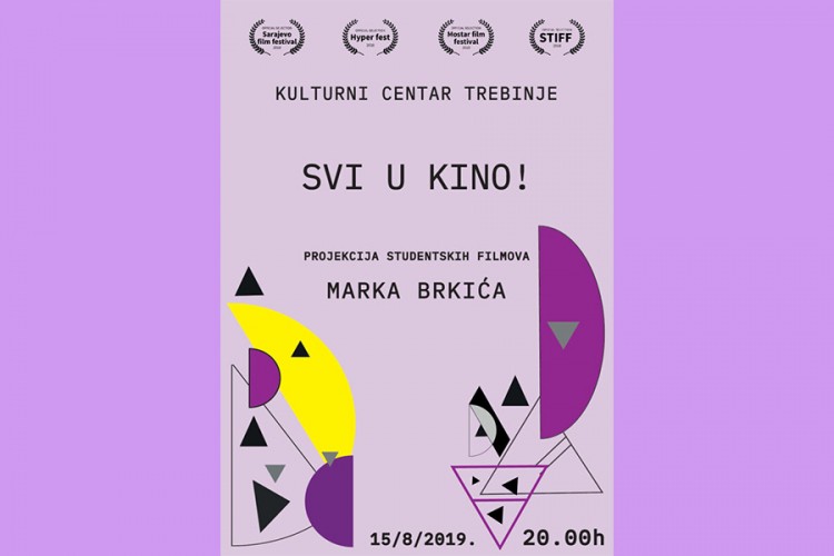 Projekcija kratkih filmova Marka Brkića u Trebinju
