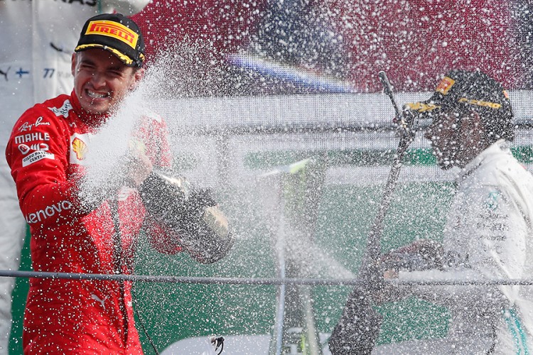 Ferrari slavio kod kuće nakon devet godina, Lekleru VN Italije