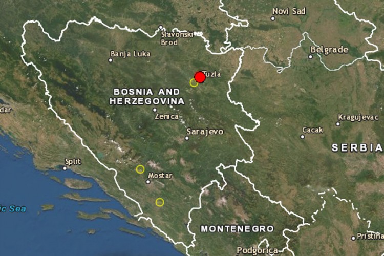 Novi zemljotres u BiH, četvrti u posljednje dvije sedmice