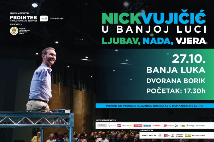 Nik Vujičić po prvi put u Banjaluci