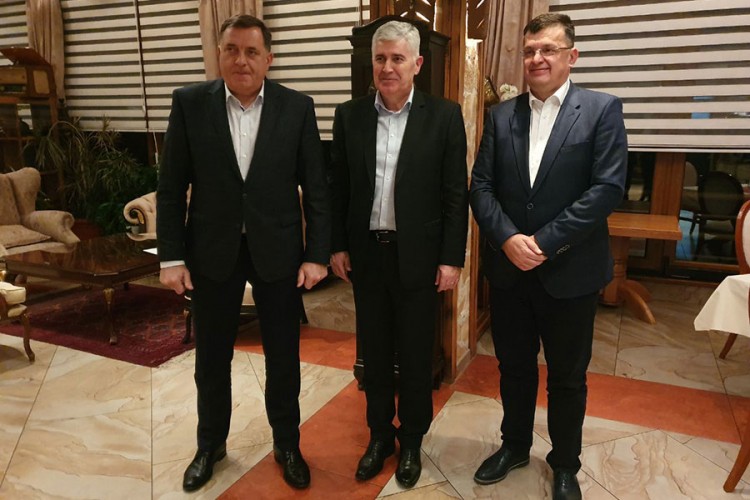 Dodik, Čović i Tegeltija u Banjaluci: Što prije formirati Savjet ministara
