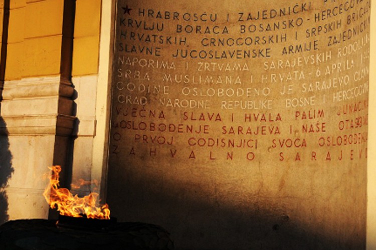 Tuča kod Vječne vatre u Sarajevu
