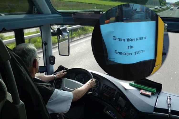 Šokantna poruka za strane šofere: "Ovaj autobus vozi Nijemac"