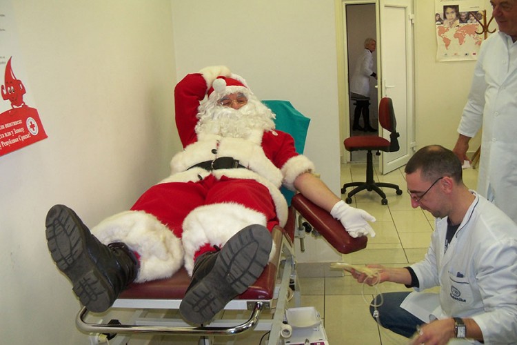 Trebinjski Djed Mraz prvi dobrovoljni davalac krvi