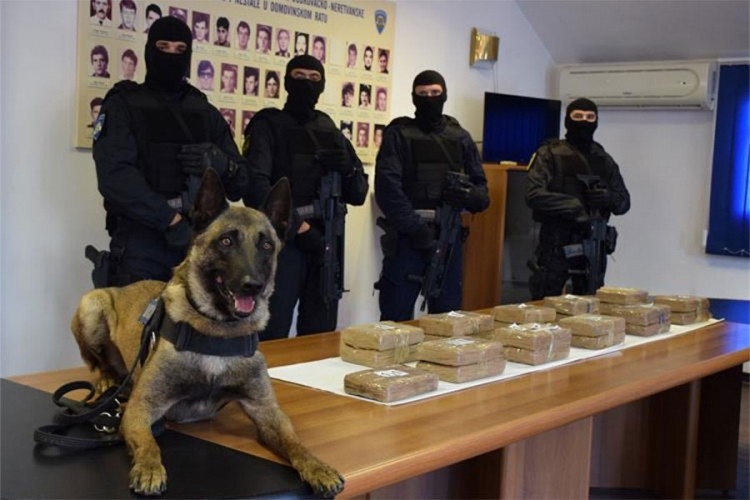 Policijski pas Džoni nanjušio gotovo 25 kilograma kokaina