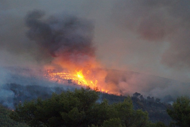 Vatra na Pelješcu prijeti kućama