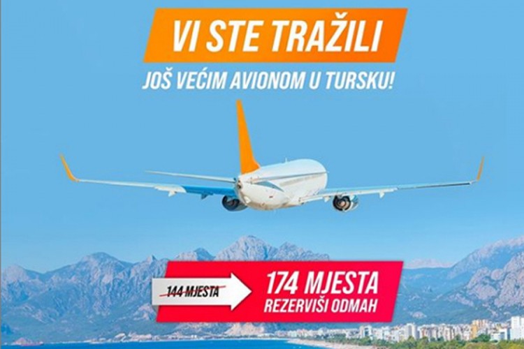 Turisti izabrali Tursku: Kontiki povećao kapacitet prvog leta iz Banjaluke