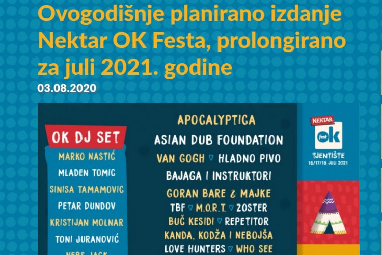 OK Fest otkazan zbog pogoršane epidemiološke situacije