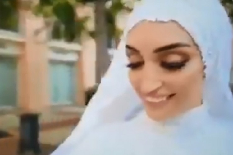 Snimak sa vjenčanja u Bejrutu: Detonacija prekinula mladino fotografisanje