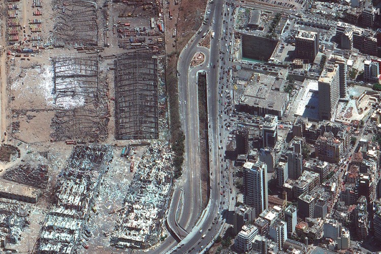 Šokantni satelitski snimci Bejruta prije i poslije eksplozije