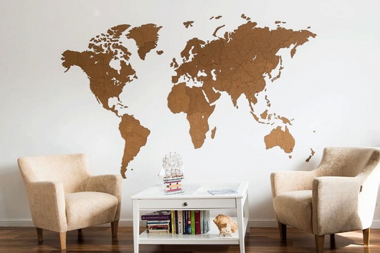 Karta svijeta kao ukras u vašem domu