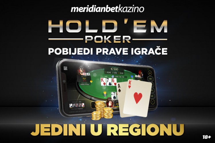 Texas Holdem poker: Meridian jedini u BIH donosi igru nove dimenzije
