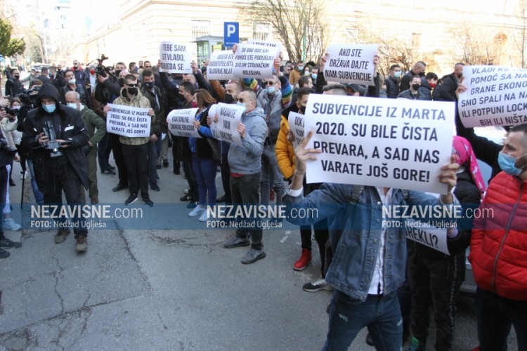 Novi protest ugostitelja u Sarajevu
