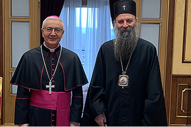 Patrijarh Porfirije primio apostolskog nuncija Slucijana Surijanija
