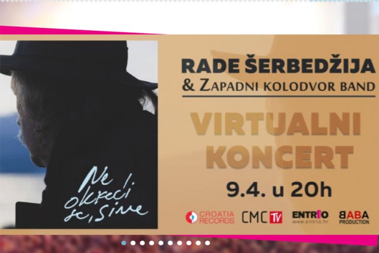 Virtuelni koncert Radeta Šerbedžije 9. aprila