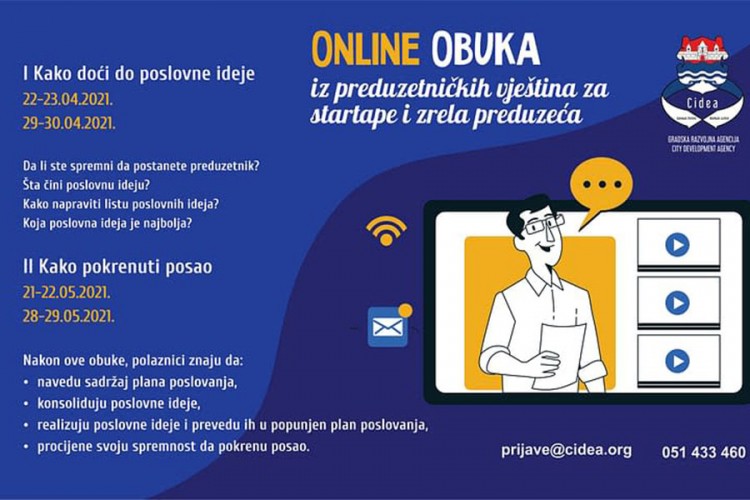 Online obuka za potencijalne preduzetnike u Banjaluci