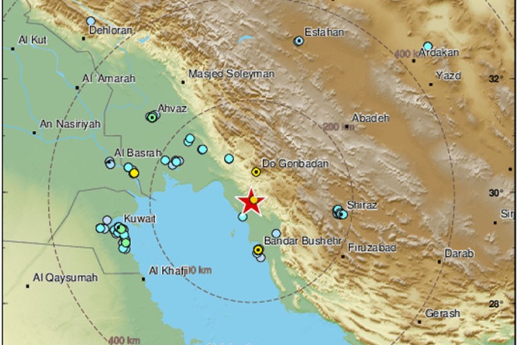 Zemljotres 5,8 stepeni pogodio jug Irana, upućeni spasioci