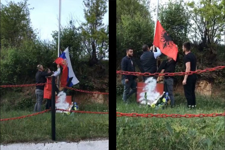Skinuli srpsku trobojku i podigli zastavu Albanije