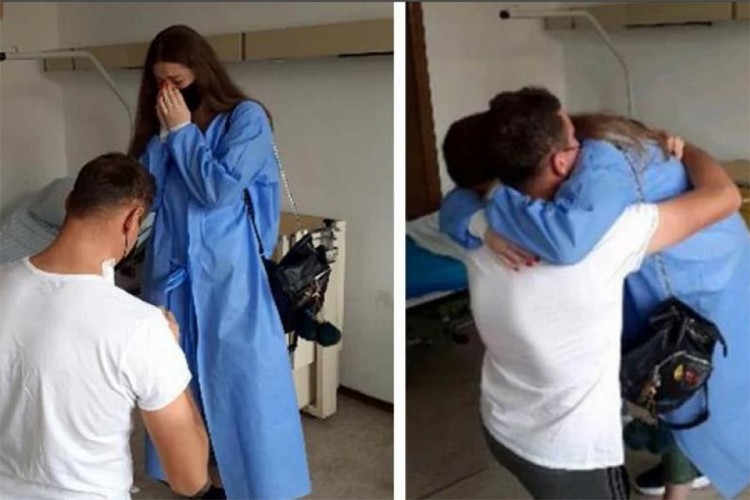 Ljekari iz Tuzle pomogli mladiću da zaprosi djevojku dok vodi borbu za život