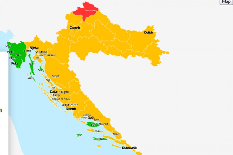 Hrvatska objavila interaktivnu korona kartu za turiste