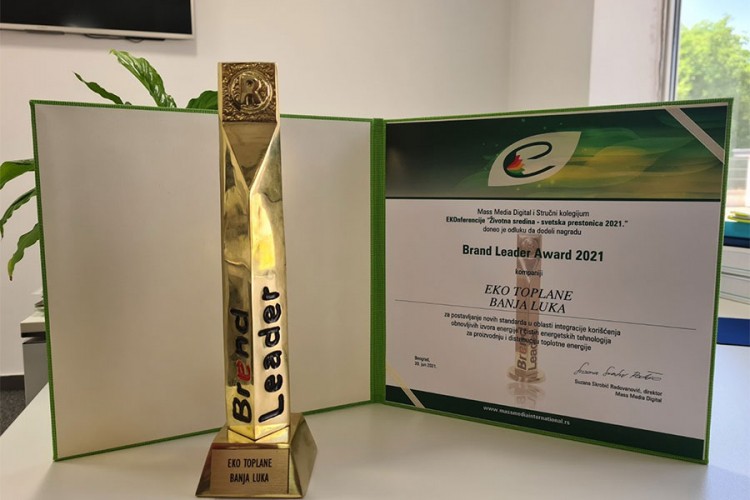 Nagrada "Brand Leader Award" za "Eko toplane" Banjaluka