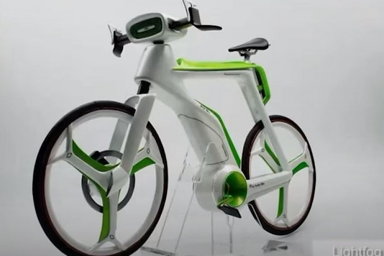 Zeleni bicikl koji čisti zagađeni gradski zrak
