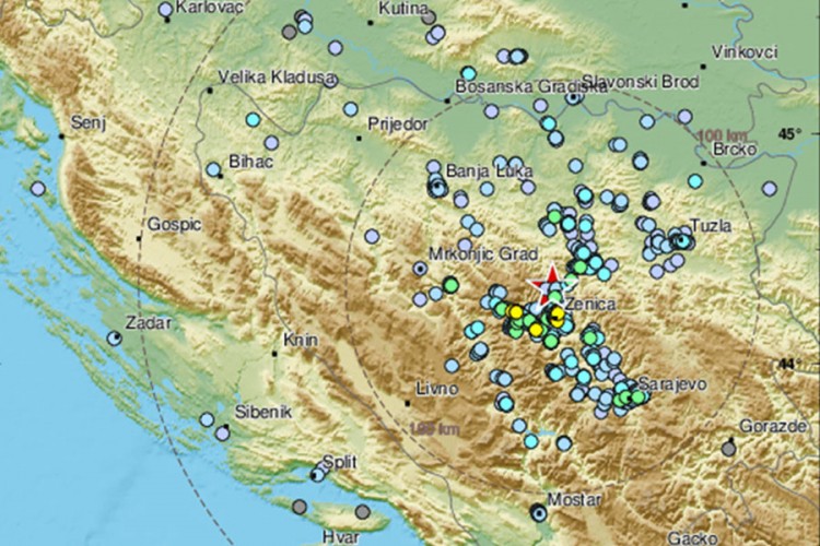 Zemljotres kod Zenice, osjetio se i u Banjaluci