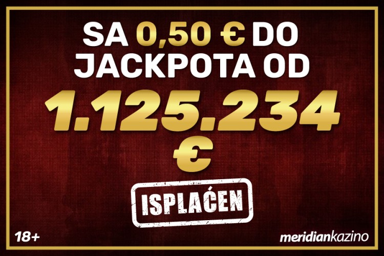 Meridian Online Kazino na online slot igri isplatio 1.1 milion evra