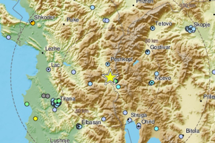 Zemljotres u Albaniji, osjetio se u Sjevernoj Makedoniji