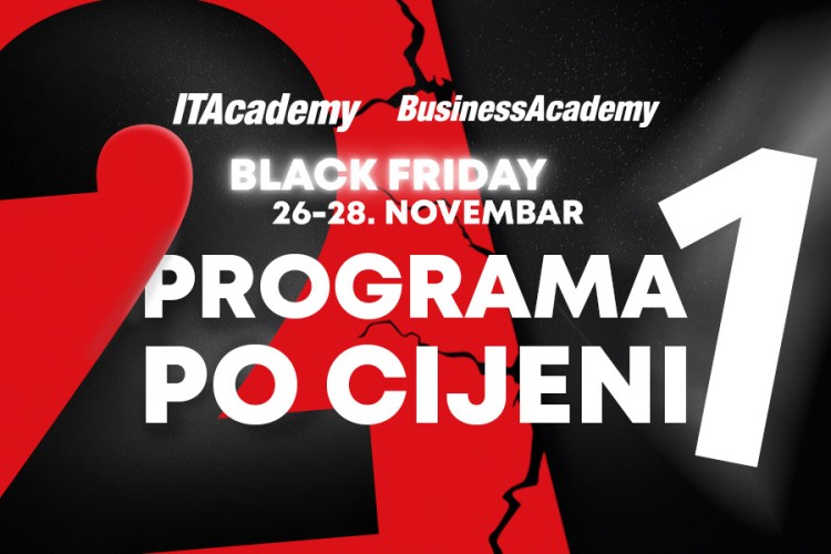 Black Friday na ITAcademy i BusinessAcademy: dva programa po cijeni jednog