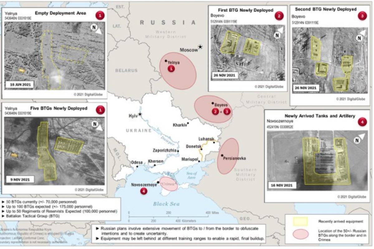 Mediji: Objavljeni satelitski snimci ruske vojske na ukrajinskoj granici