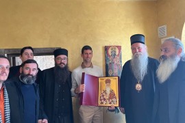Novak Đoković u posjeti manastiru Ostrog