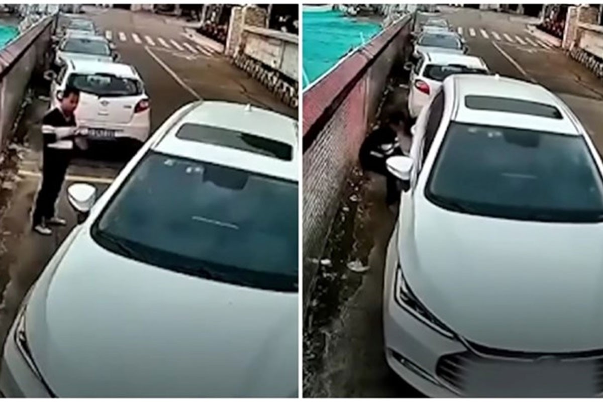Pokušao paralelno parkirati, nije mu išlo, pa auto ugurao rukama na parking