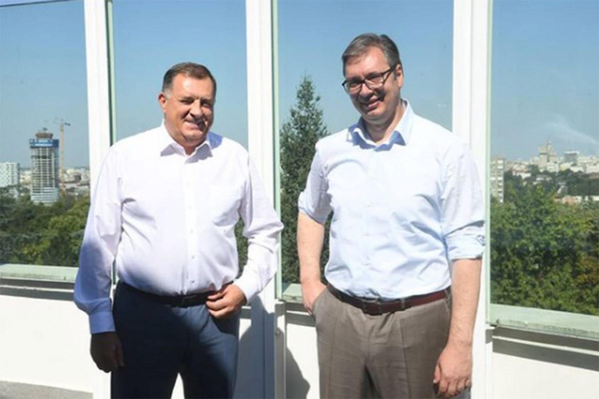 Završen sastanak Dodika i Vučića