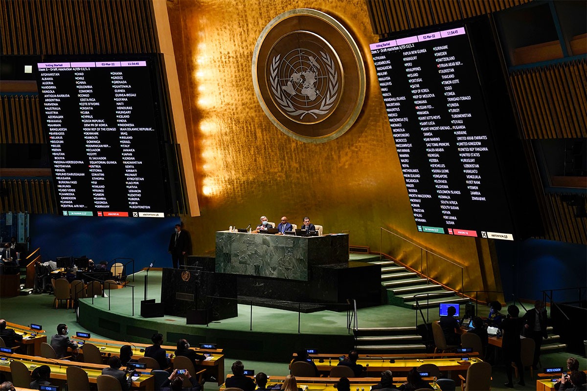 Generalna skupština UN usvojila rezoluciju protiv Rusije