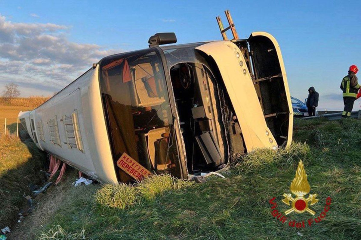 Nesreća u Italiji: Autobus s Ukrajincima sletio s puta, jedna osoba poginula