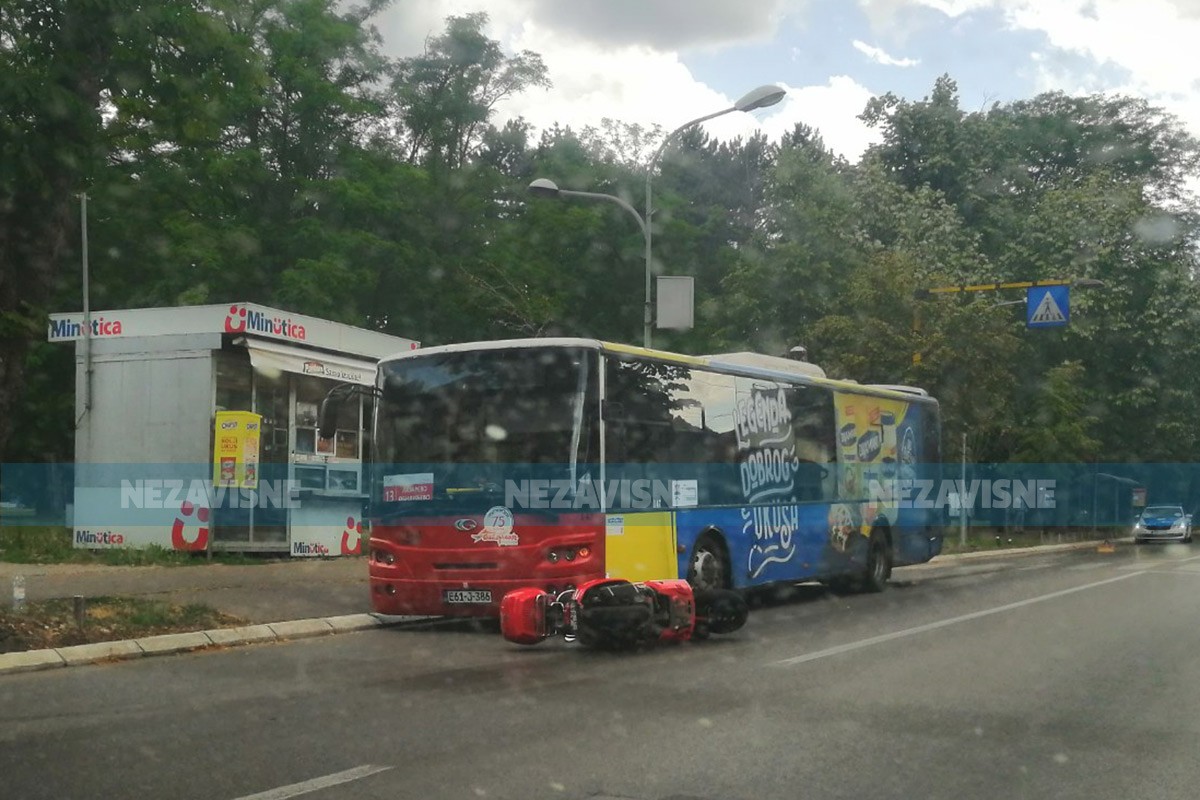 Sudar autobusa i motocikla u Banjaluci