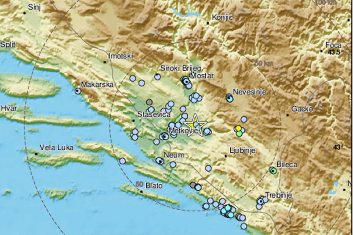 Novi zemljotres kod Nevesinja
