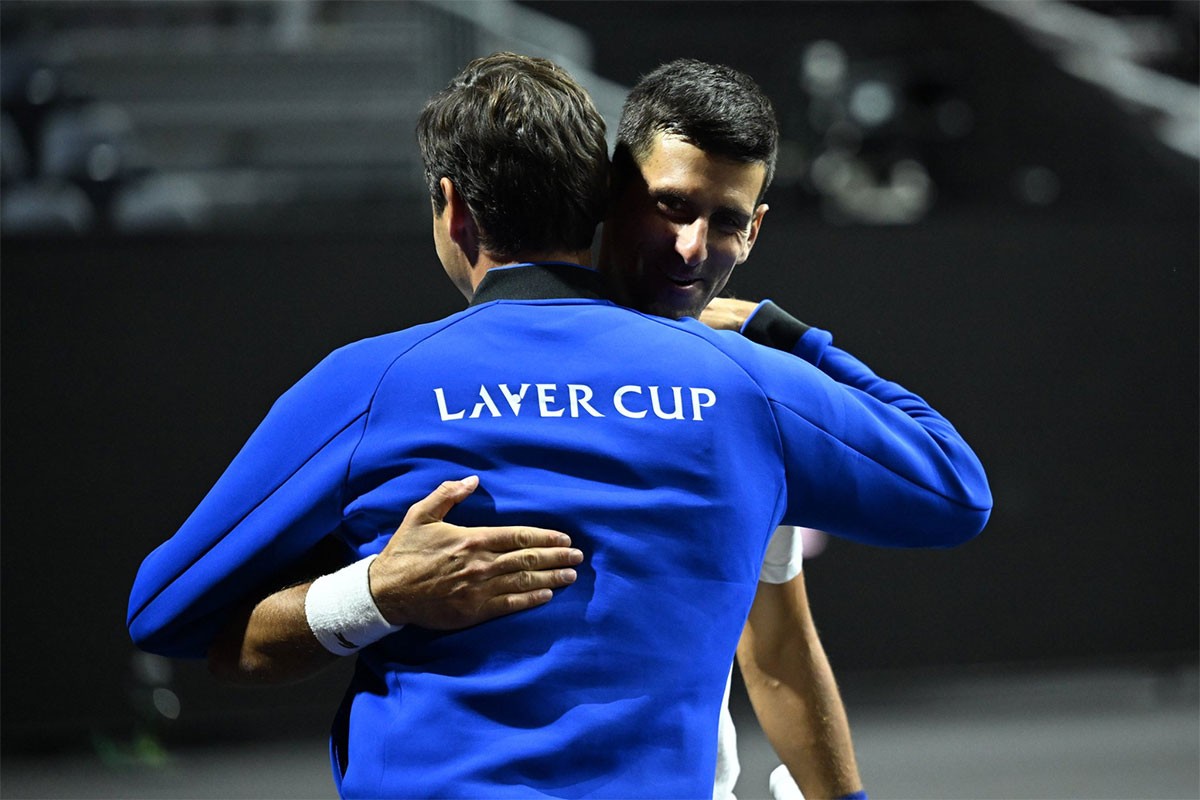Srdačan susret asova: Đoković i Federer na treningu u Londonu