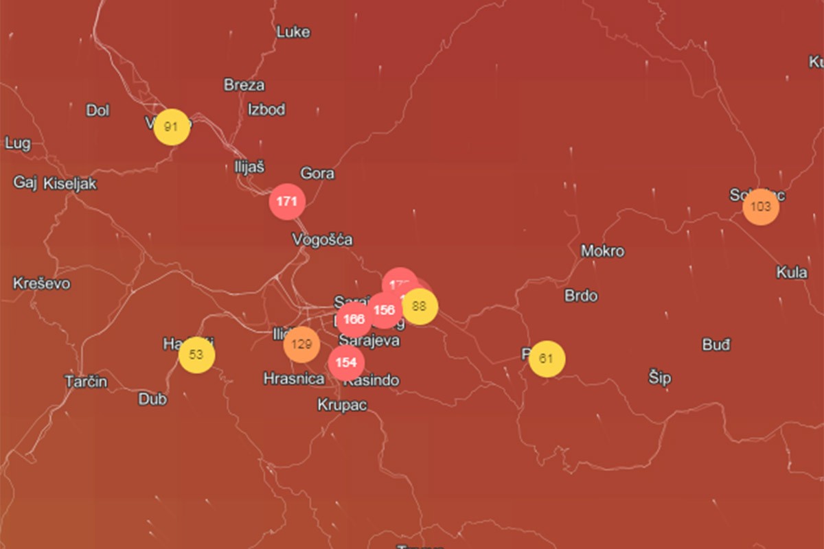 Sarajevo i Zagreb trenutno imaju najzagađeniji vazuh u svijetu