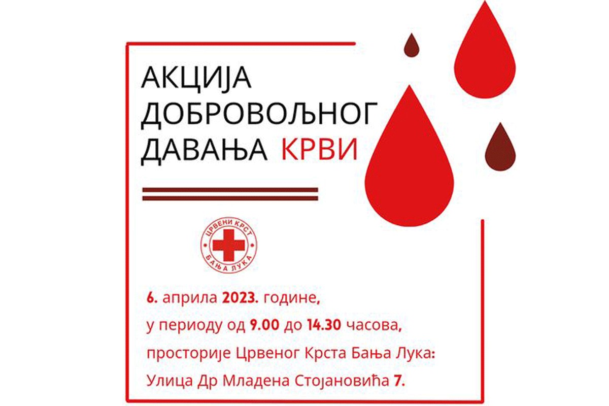 Crveni krst pozvao Banjalučane da daruju krv