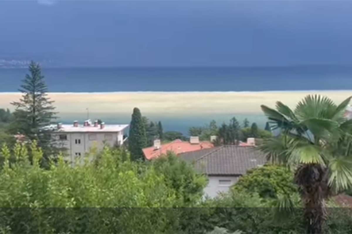 Prirodni fenomen: More u Hrvatskoj požutjelo (VIDEO)