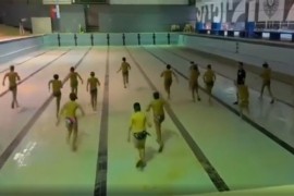 Mladi vaterpolisti Partizana treniraju u praznom bazenu (VIDEO)