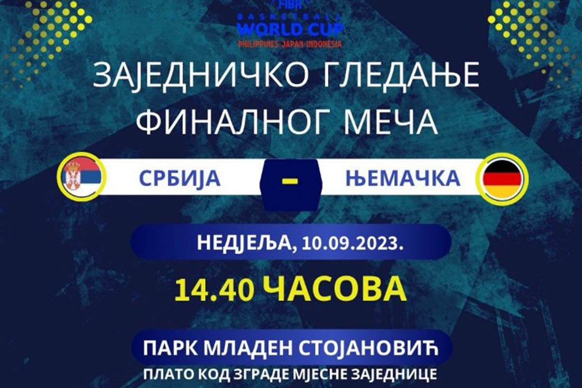 Prenos košarkaške utakmice Srbije i Njemačke sutra u parku Mladen Stojanović