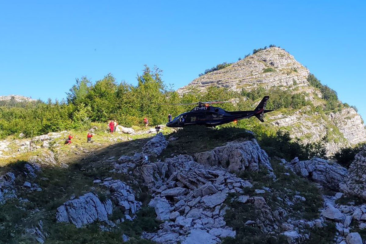 Planinar, ne mogavši savladati uspon na Velež, vratio se i pao sa stijene