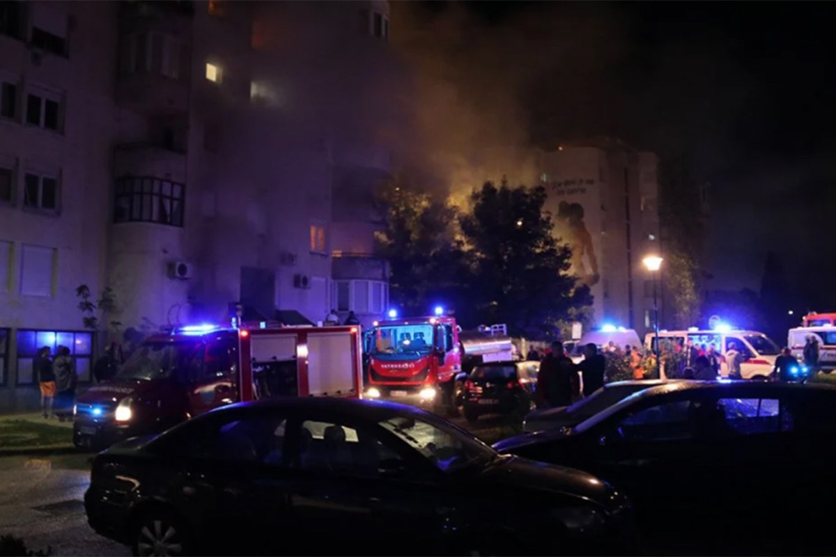 Požar u stambenoj zgradi u Mostaru