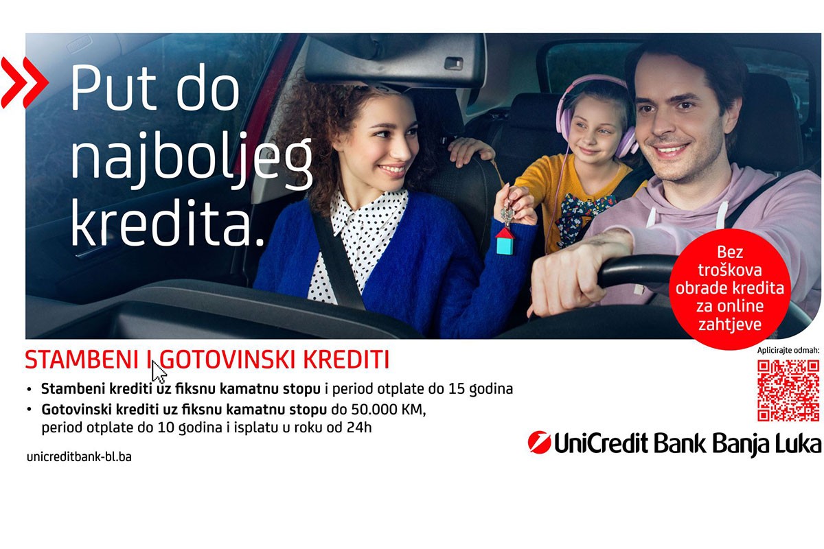 Uz UniCredit banku Banjaluka na putu do najboljeg kredita